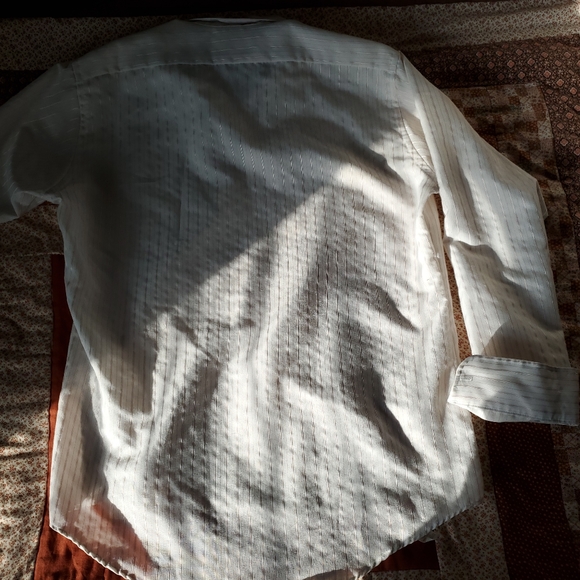 Vintage Baccarat by Van Huesen Men's Long Sleeve Button Up. XL. White|Pink - Picture 14 of 14